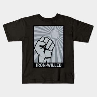 Iron-Willed - Fist - Rising Sun Kids T-Shirt